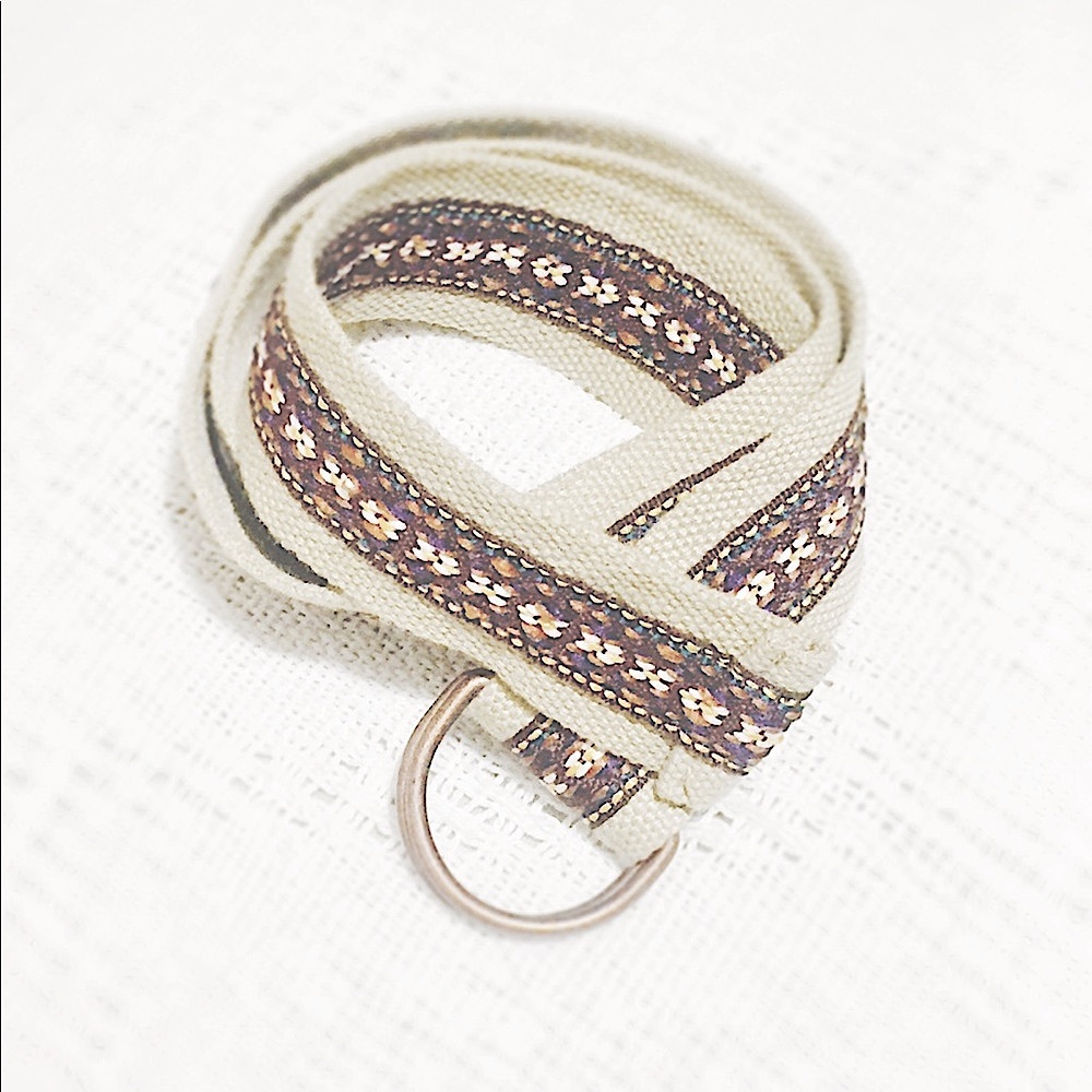 »- BÖHÖ VIBES -» Bohemian Canvas Multicolored Embroidery Rope Belt  SM/M